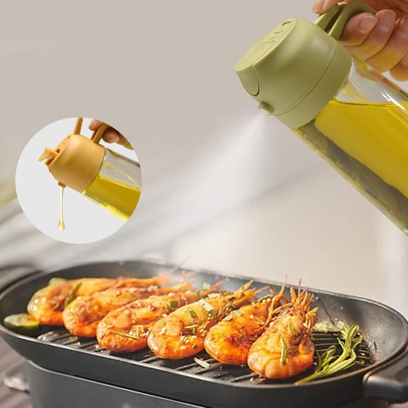 2-in-1 Sprayer and Pourer Glass Oil Bottle | ventumra