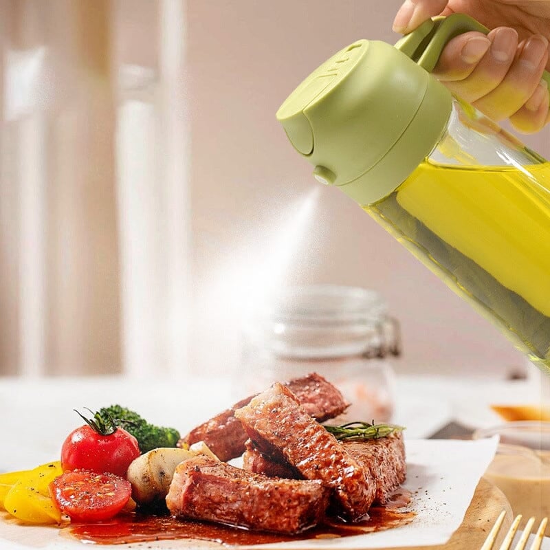 2-in-1 Sprayer and Pourer Glass Oil Bottle | ventumra