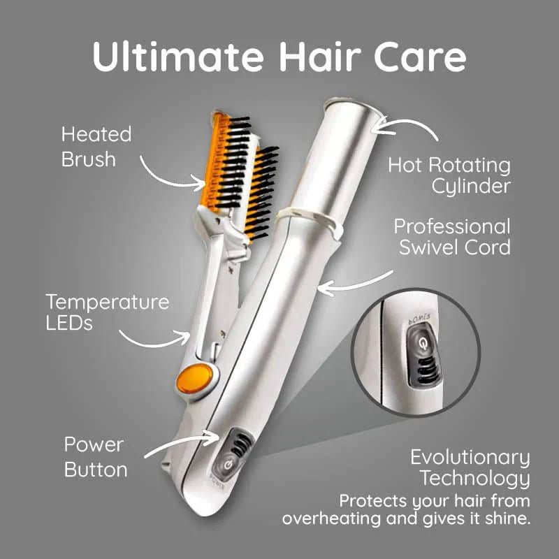Hair Styler Brush with Rotating Barrel | ventumra