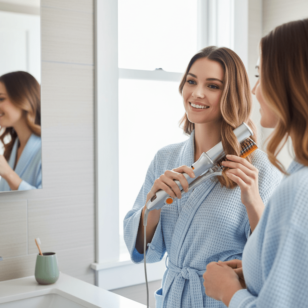 Hair Styler Brush with Rotating Barrel | ventumra
