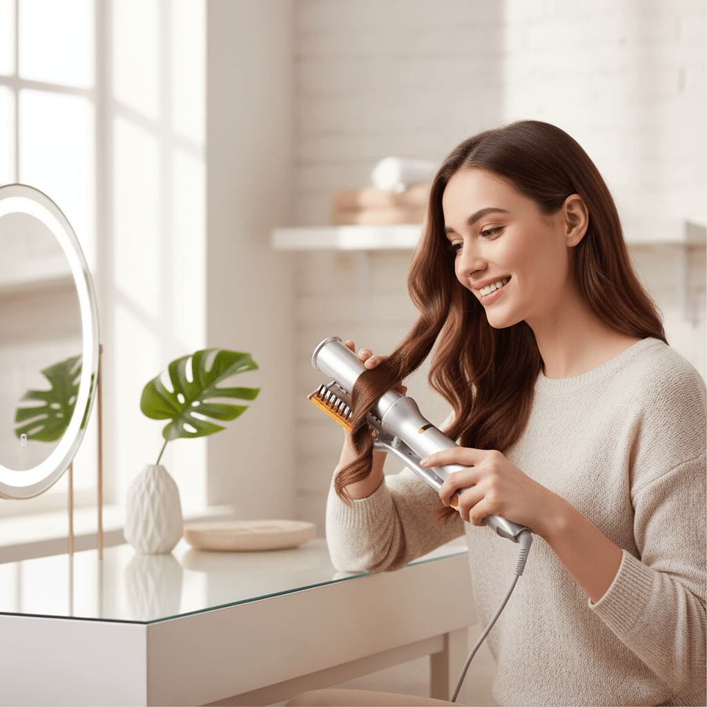 Hair Styler Brush with Rotating Barrel | ventumra
