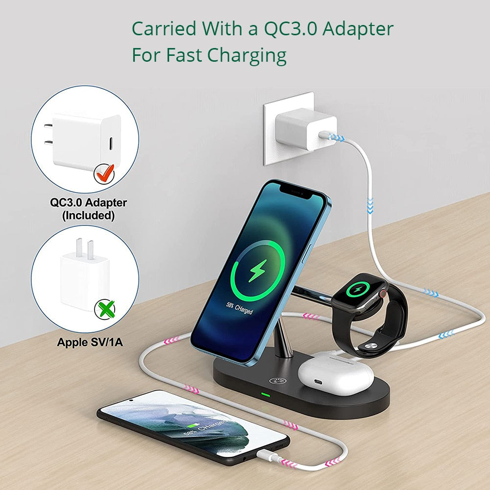 3-in-1 Wireless Charging Station with MagSafe | ventumra