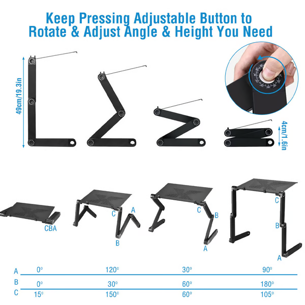 360° Adjustable Ergonomic Laptop Table | ventumra