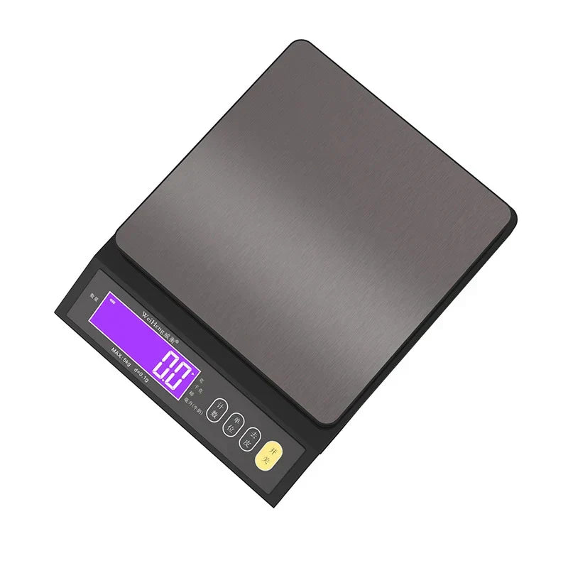 5 kg/0.1 g and 10 kg/1 g digital electronic kitchen scale, LCD screen, fully waterproof stainless steel tool for baking | ventumra