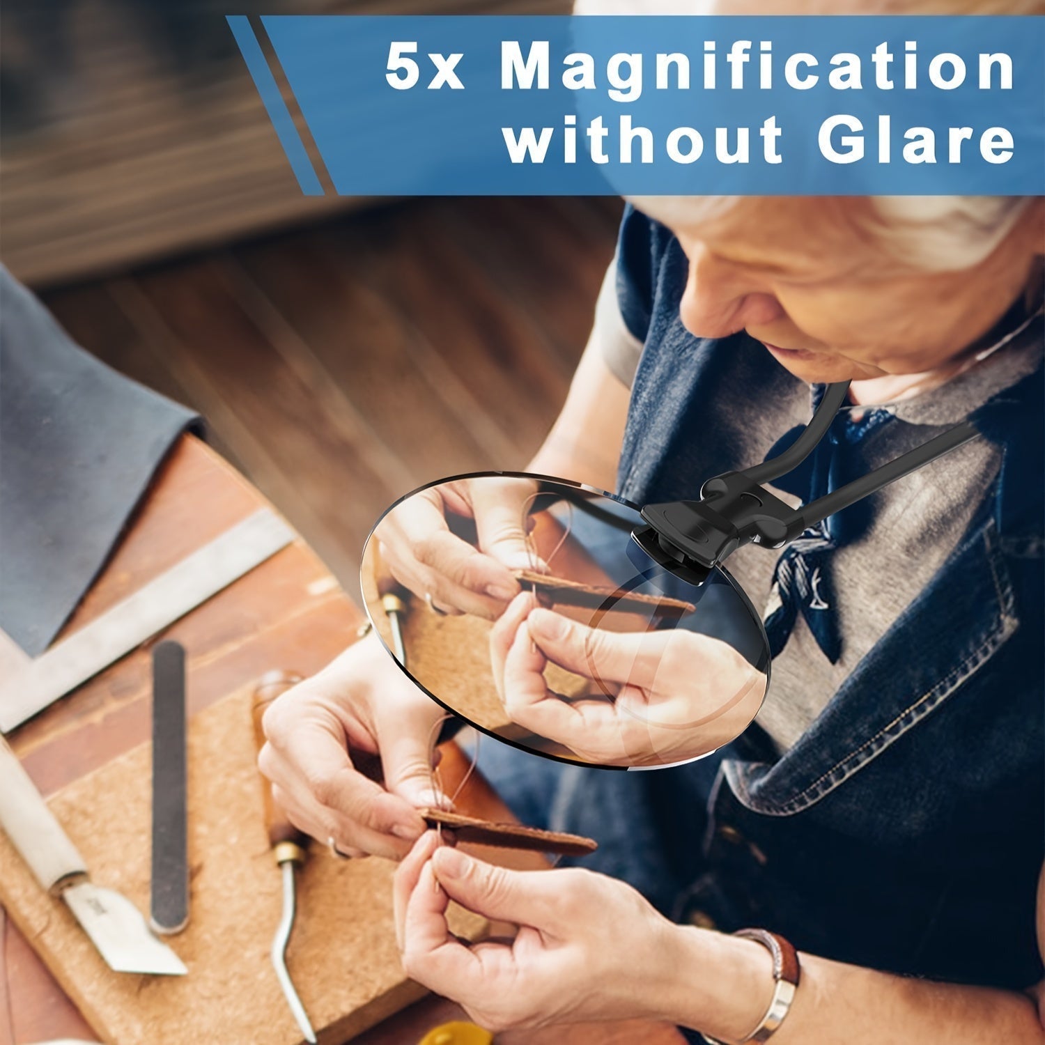 5X Hands-Free Neck Magnifier with Adjustable Loupe | ventumra