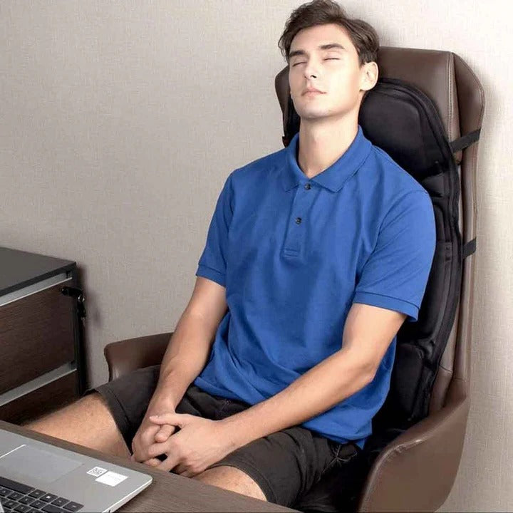 8 Mode Massage Chair Pad With Heated Back Neck Cushion | ventumra