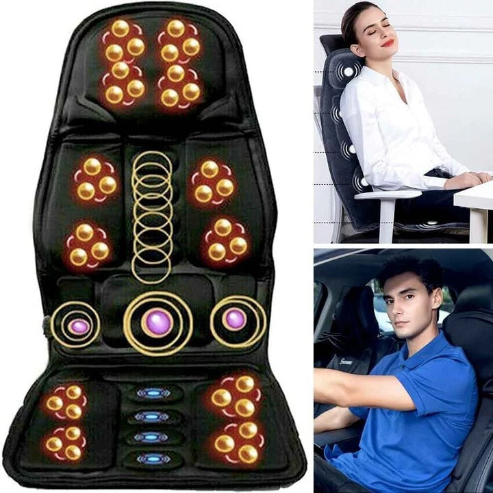 8 Mode Massage Chair Pad With Heated Back Neck Cushion | ventumra