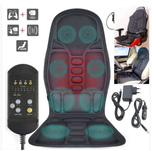 8 Mode Massage Chair Pad With Heated Back Neck Cushion | ventumra