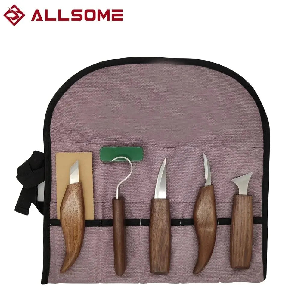8-Piece Wood Carving Set: Hand Carving Knife Set with Needle Files - Wood Spoon Carving Set for Beginners | ventumra