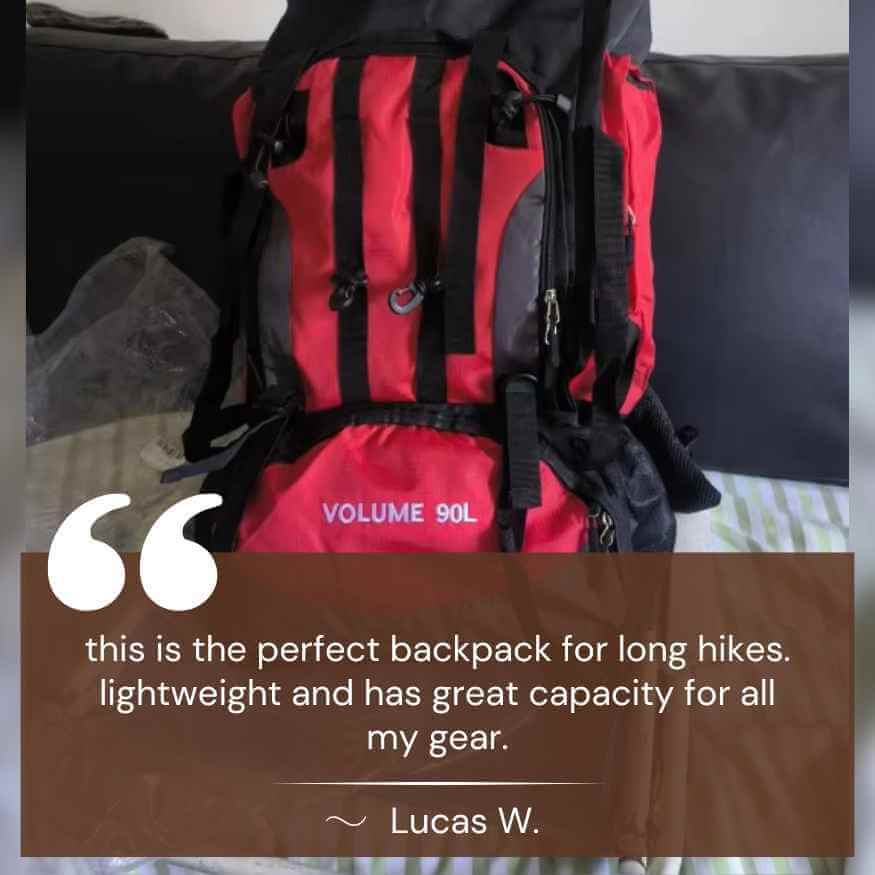 90L Waterproof Hiking Backpack - Ultra-Light Travel Pack for Outdoor Adventures & Camping | ventumra