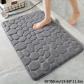 Absorbent Bath Mat with Pebble Texture, Safety Grip | ventumra