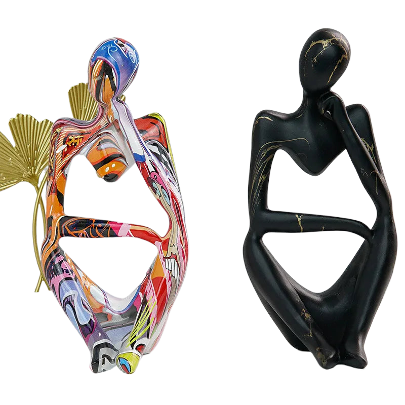 Abstract Figurine Sculpture Resin Desktop Accent | ventumra