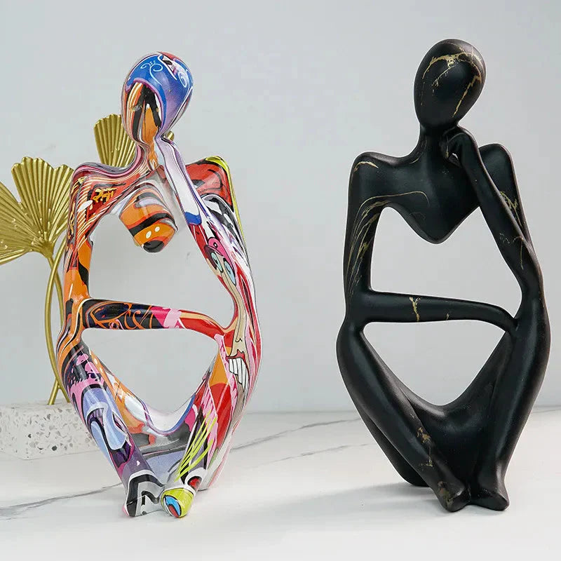 Abstract Figurine Sculpture Resin Desktop Accent | ventumra