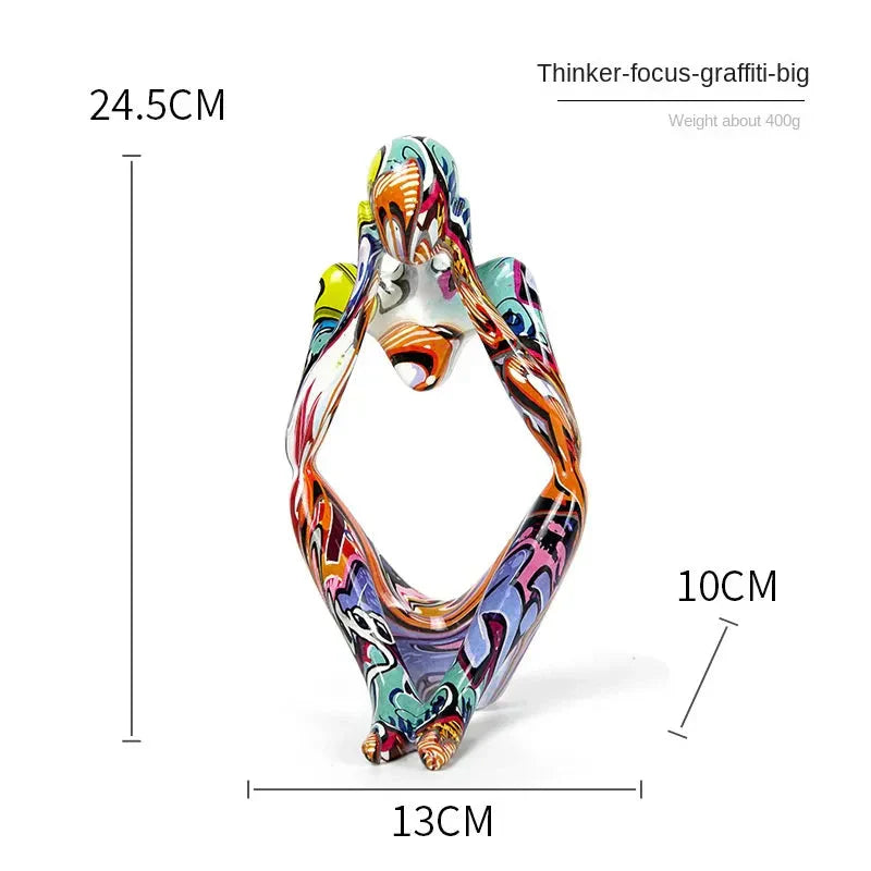 Abstract Figurine Sculpture Resin Desktop Accent | ventumra