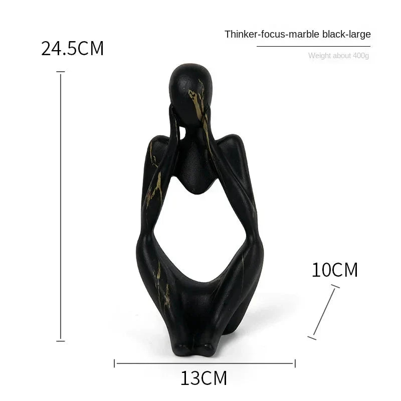 Abstract Figurine Sculpture Resin Desktop Accent | ventumra