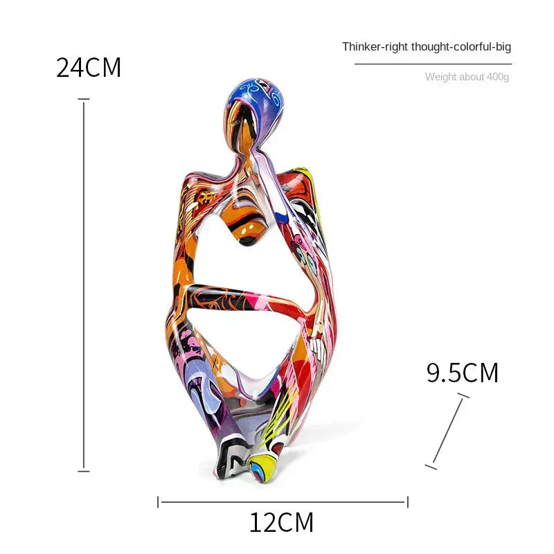 Abstract Figurine Sculpture Resin Desktop Accent | ventumra
