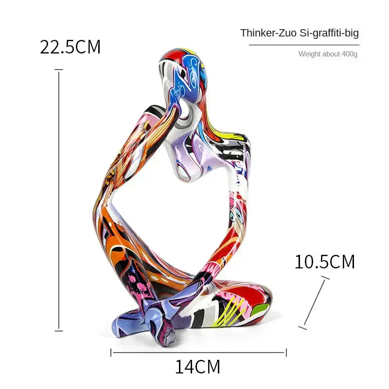 Abstract Figurine Sculpture Resin Desktop Accent | ventumra