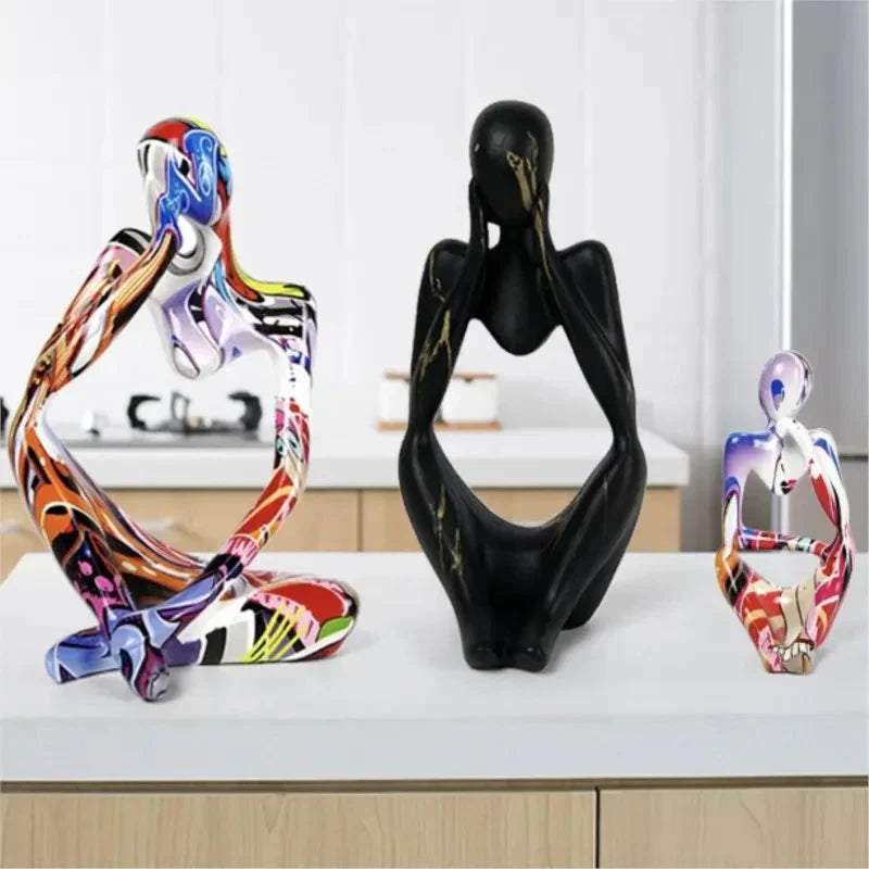 Abstract Figurine Sculpture Resin Desktop Accent | ventumra