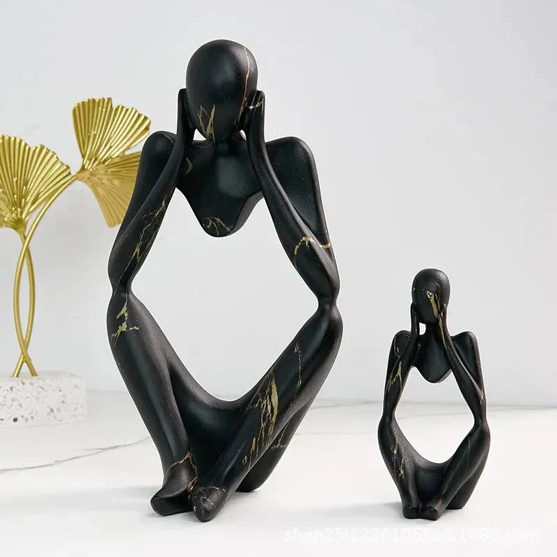 Abstract Figurine Sculpture Resin Desktop Accent | ventumra