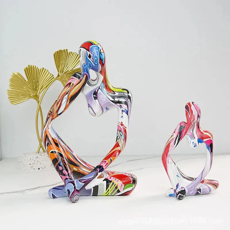 Abstract Figurine Sculpture Resin Desktop Accent | ventumra