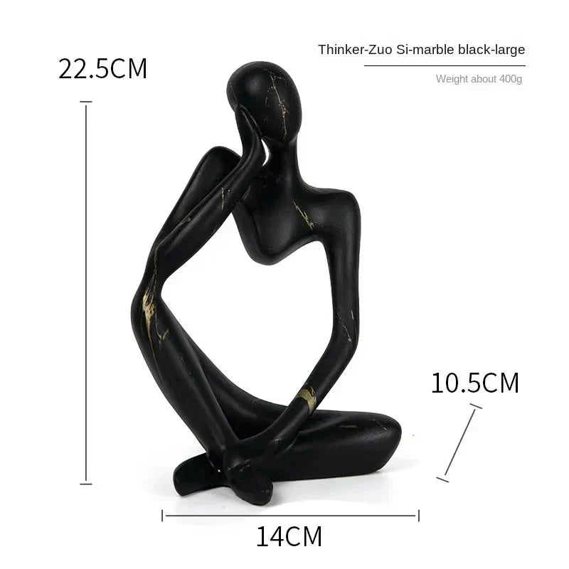 Abstract Figurine Sculpture Resin Desktop Accent | ventumra