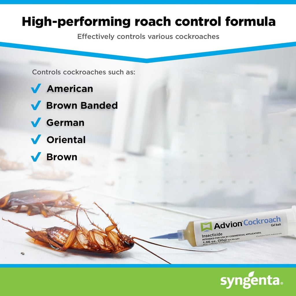 Advion Cockroach Gel Bait, Cockroach Eliminator, No Poison Pest Control, Pest Management | ventumra
