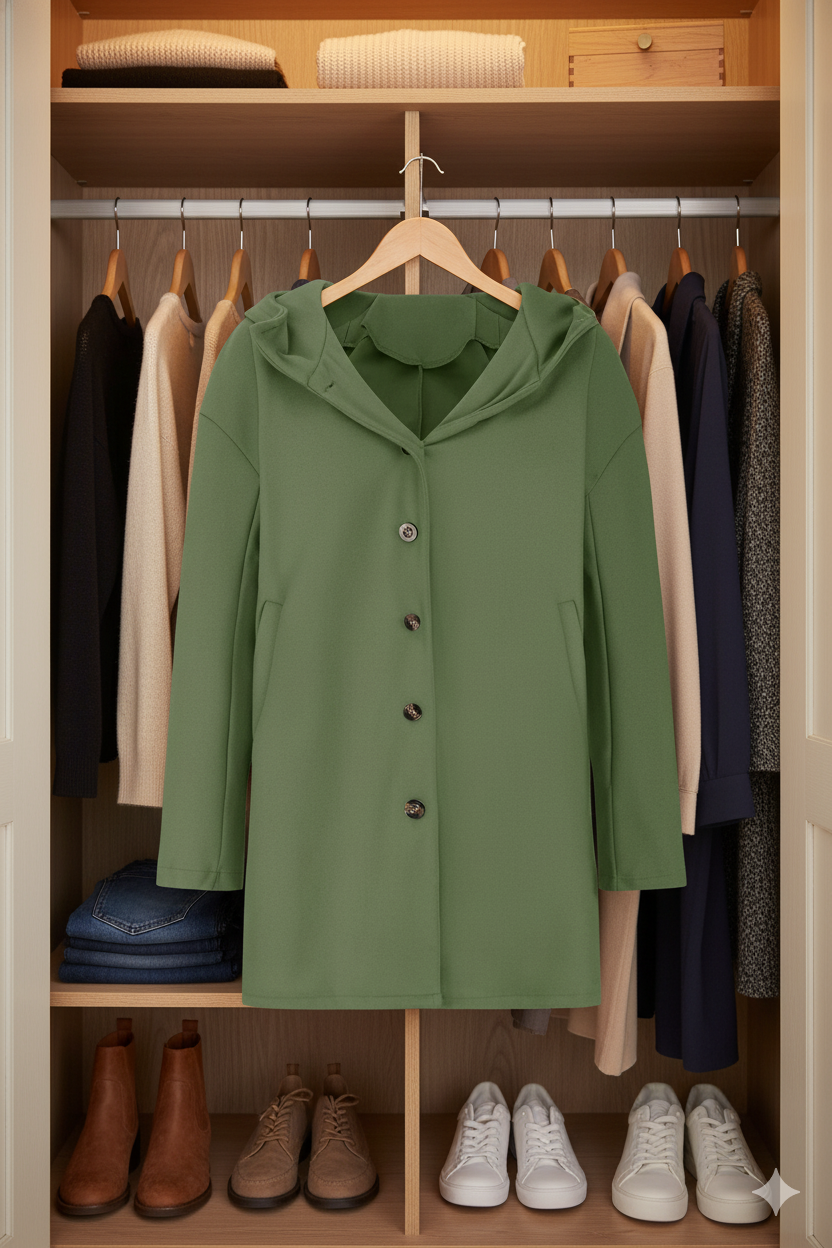 Chic Hooded Lightweight Fashion Coat | ventumra