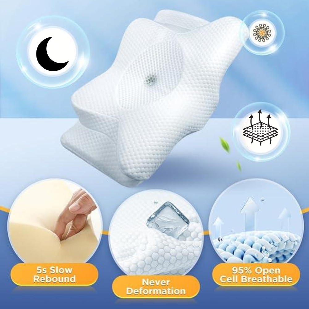 Ergonomic Sleep Support Pillow Neck & Head Alignment Memory Foam | ventumra