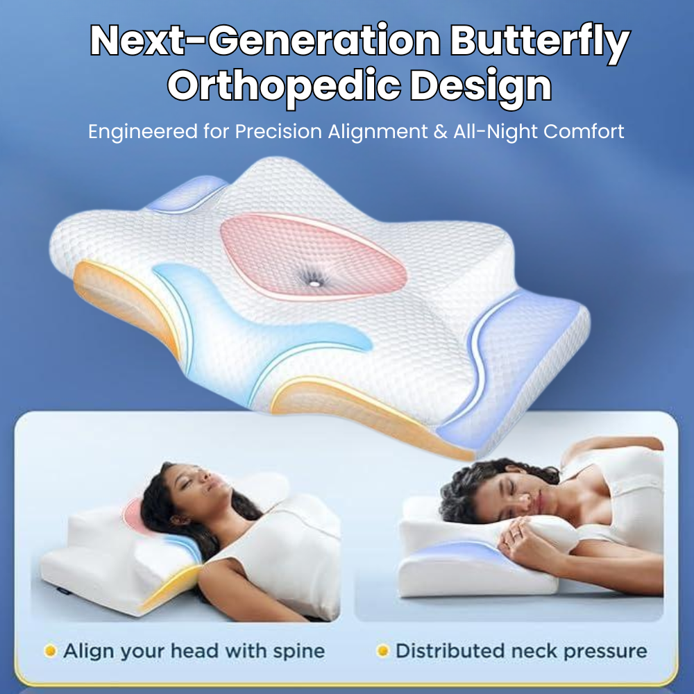 Ergonomic Sleep Support Pillow Neck & Head Alignment Memory Foam | ventumra