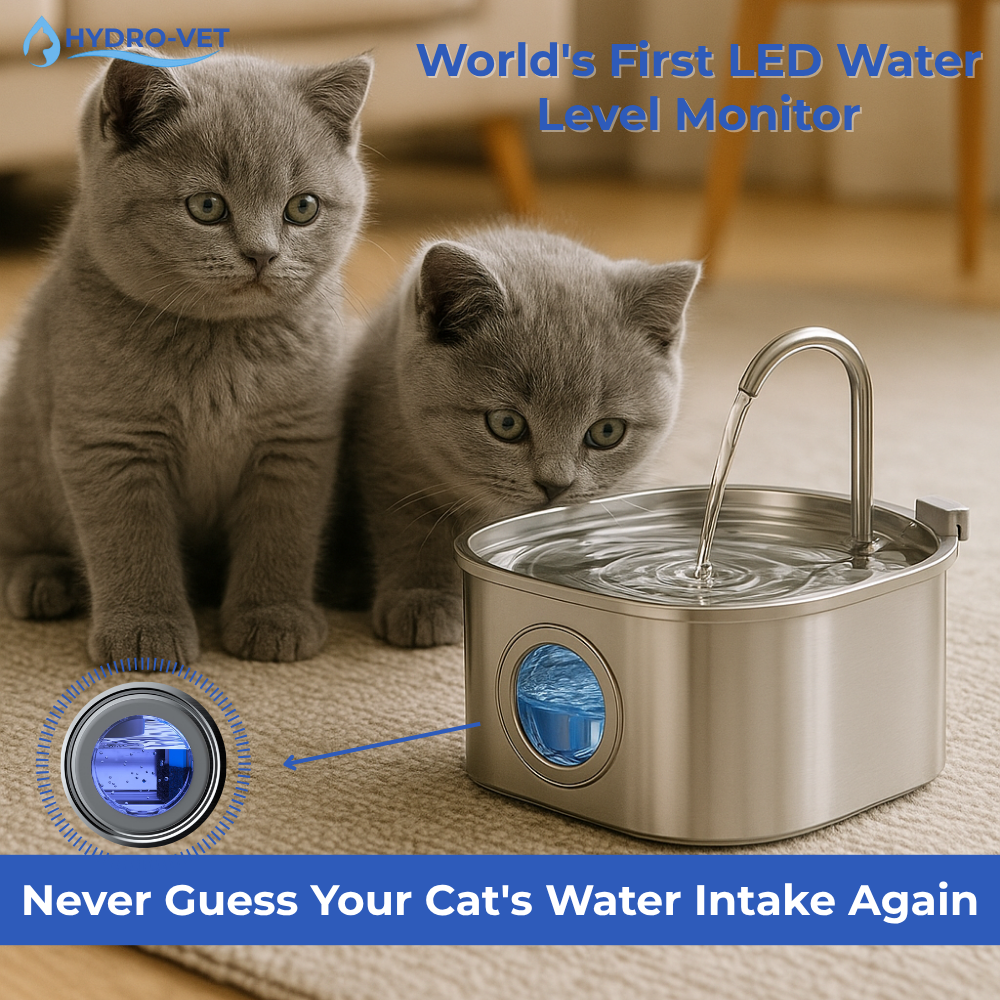 AquaSoft Whisper Quiet Pet Drinking Fountain – 3.2L with LED, Stainless Steel & 5-Stage Filtration | ventumra