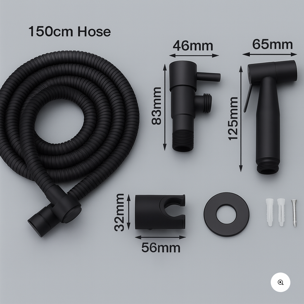Bidet Sprayer in Stainless Steel – Wall Mounted with Adjustable Spray | ventumra