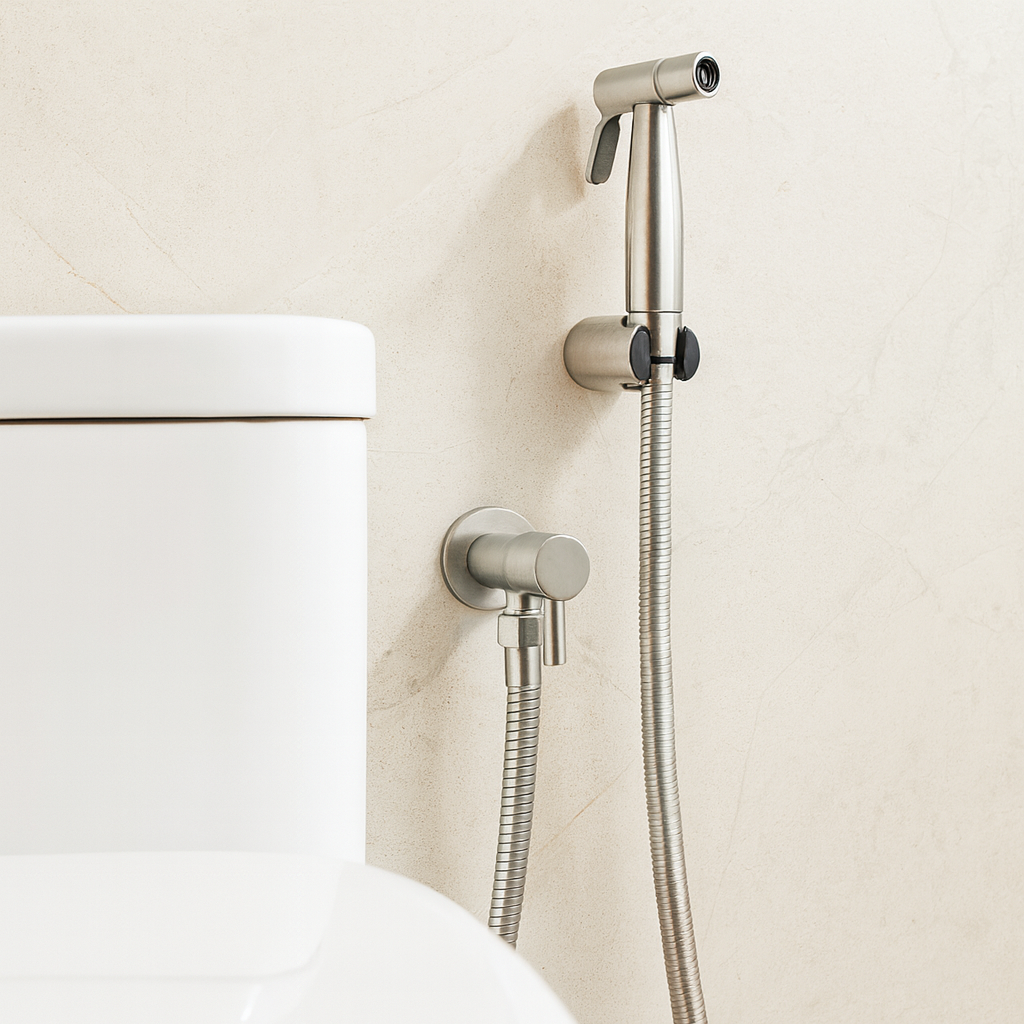 Bidet Sprayer in Stainless Steel – Wall Mounted with Adjustable Spray | ventumra