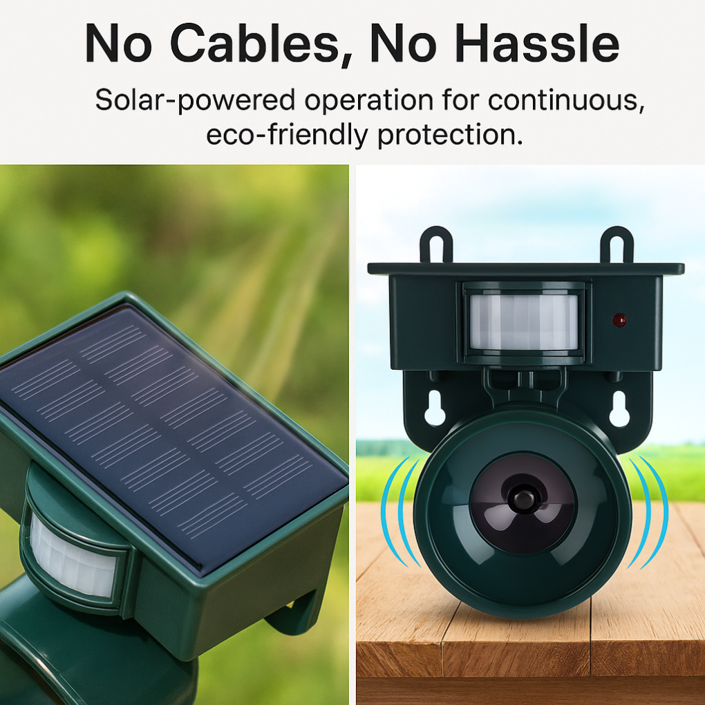 Bird Repeller with Motion Sensor Ultrasonic Solar Energy | ventumra