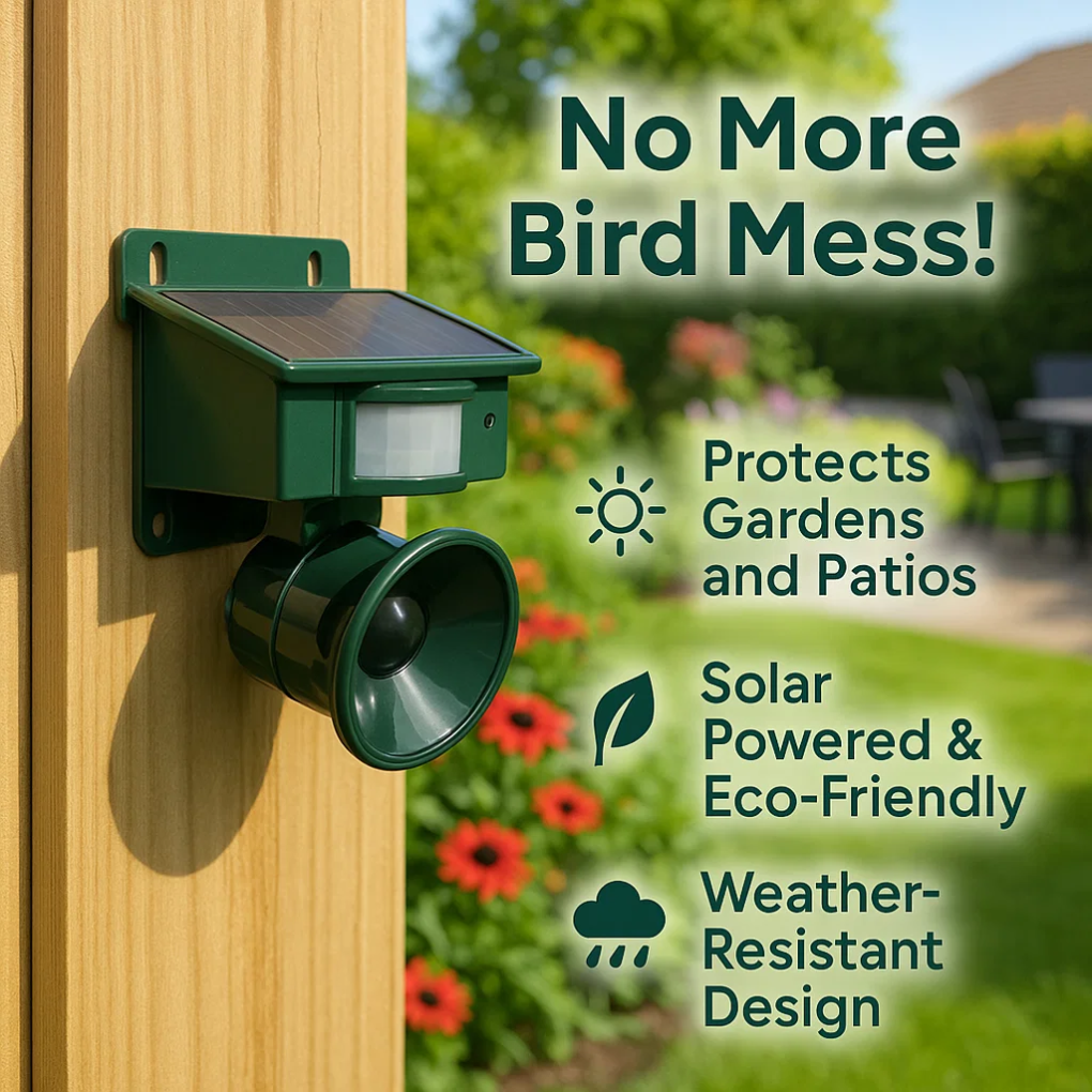 Bird Repeller with Motion Sensor Ultrasonic Solar Energy | ventumra