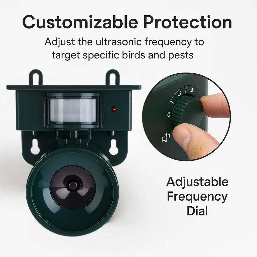 Bird Repeller with Motion Sensor Ultrasonic Solar Energy | ventumra