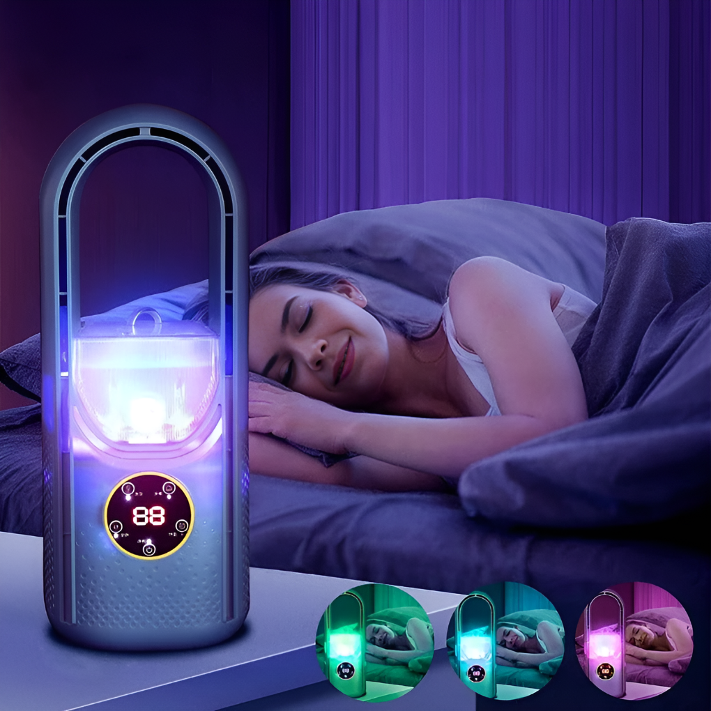 Bladeless Portable Air Cooler with Night Light | ventumra
