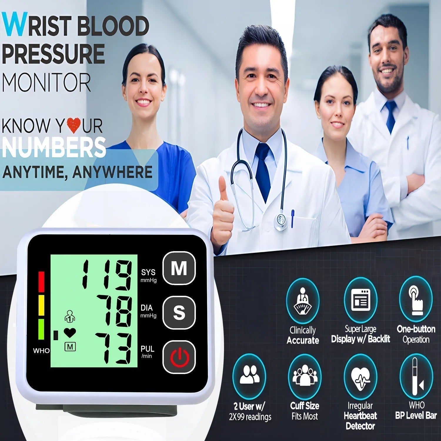 Wrist Blood Pressure Monitor – Accurate & Easy for Personal Tracking | ventumra