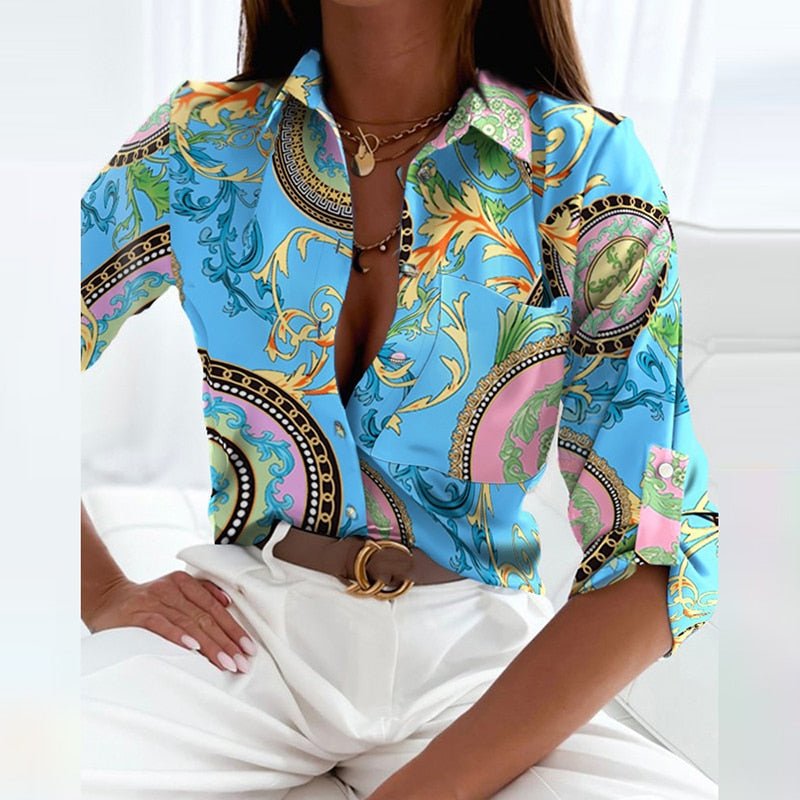 Classic Lapel Collar Button-Up Shirt | ventumra