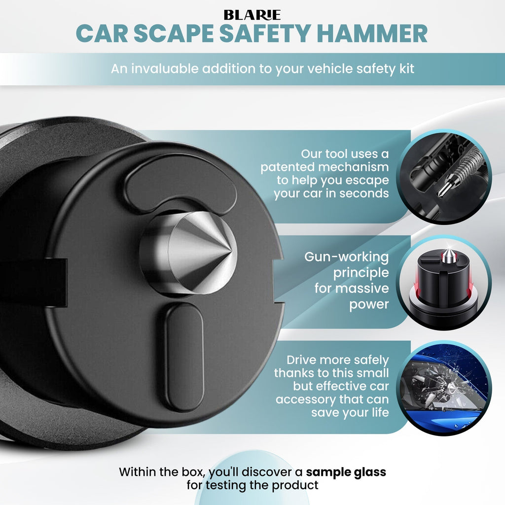 Car Safety Hammer – Essential Car Escape Tool & Window Breaker for Emergencies | ventumra