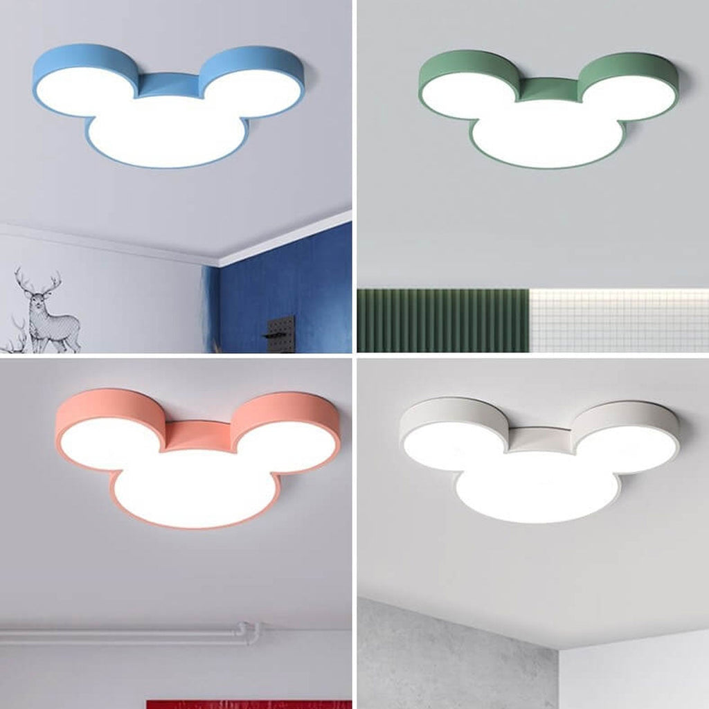 Mickey-Inspired LED Flush Mount Ceiling Light Kids Room | ventumra