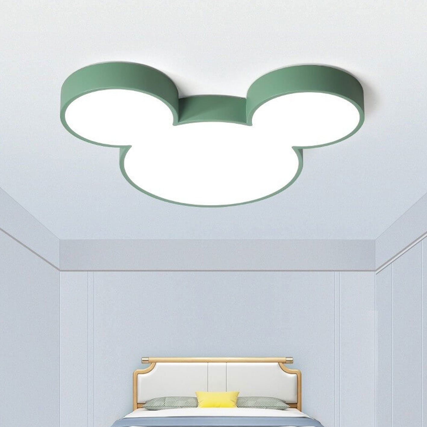 Mickey-Inspired LED Flush Mount Ceiling Light Kids Room | ventumra