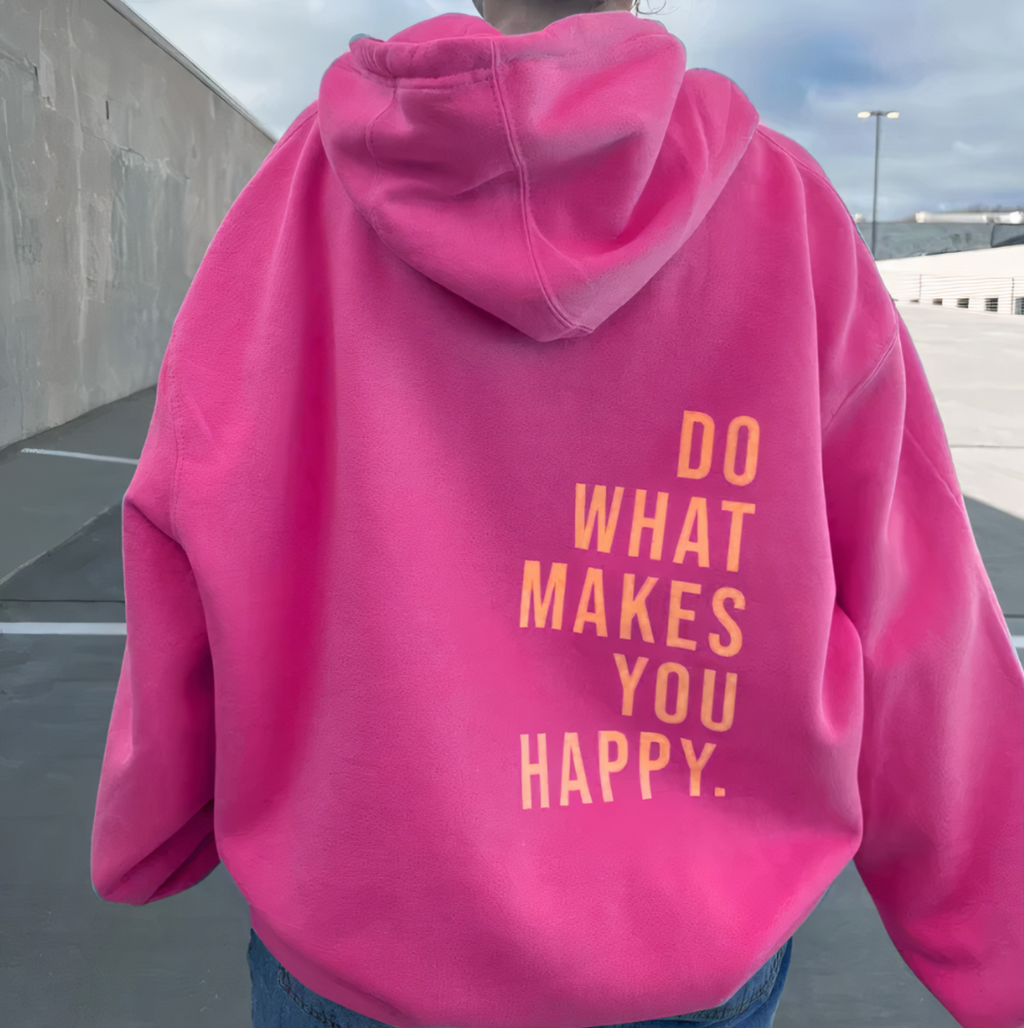 Cozy Graphic Hoodie with Positive Message | ventumra