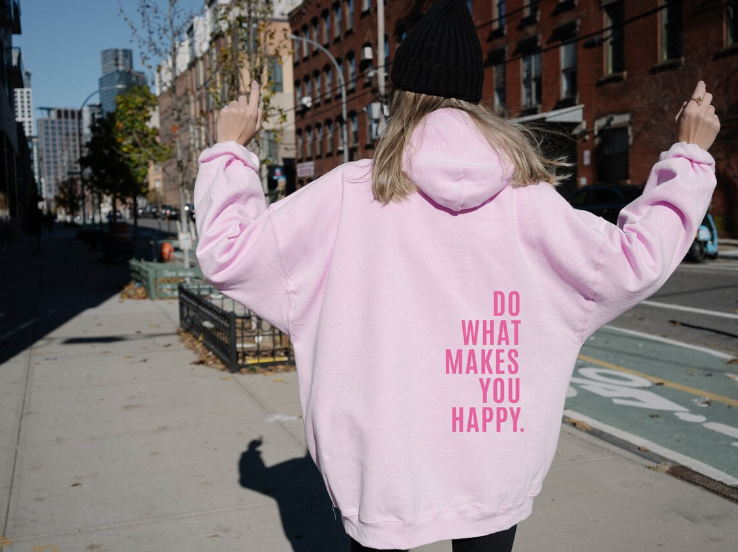 Cozy Graphic Hoodie with Positive Message | ventumra