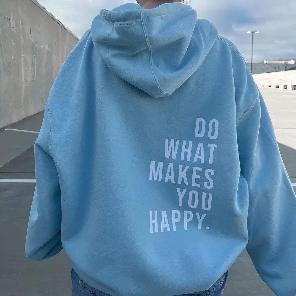 Cozy Graphic Hoodie with Positive Message | ventumra