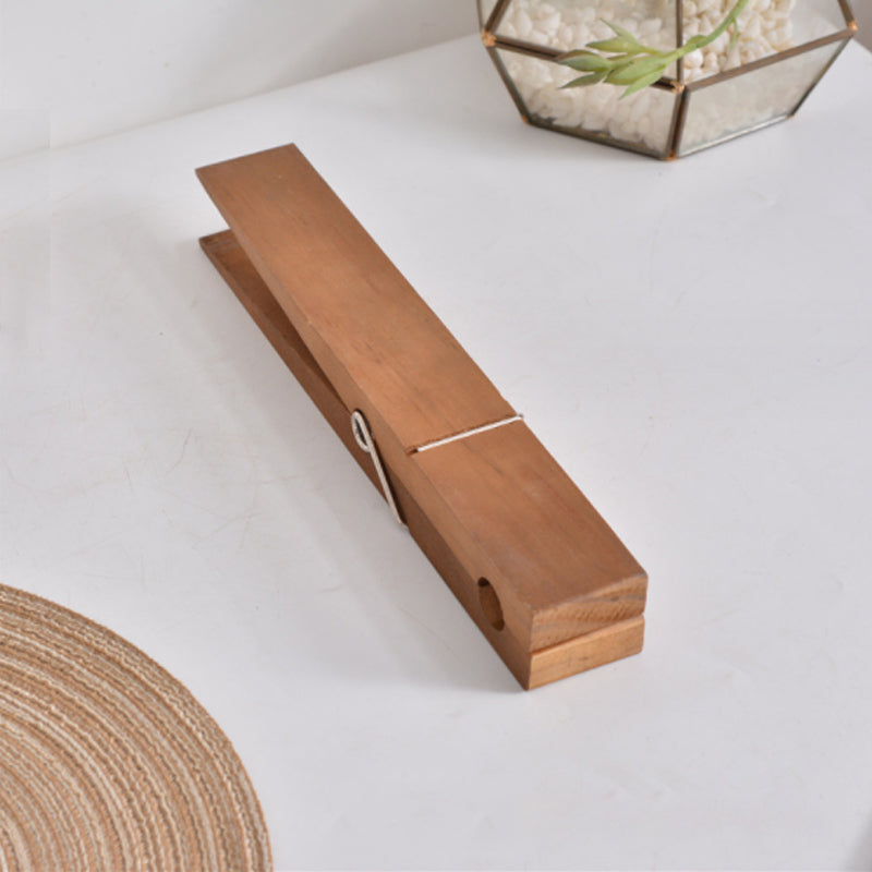 Rustic Wooden Clothespin Towel Hook | ventumra