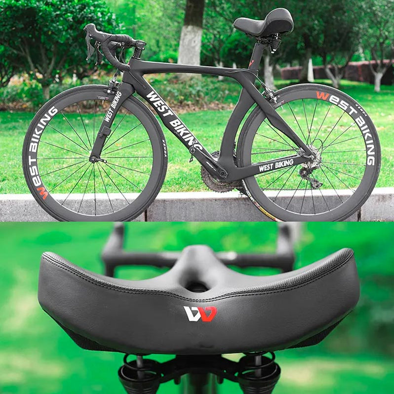 Comfortable Ergonomic Bicycle Saddle - Extra Wide Padded Seat | ventumra