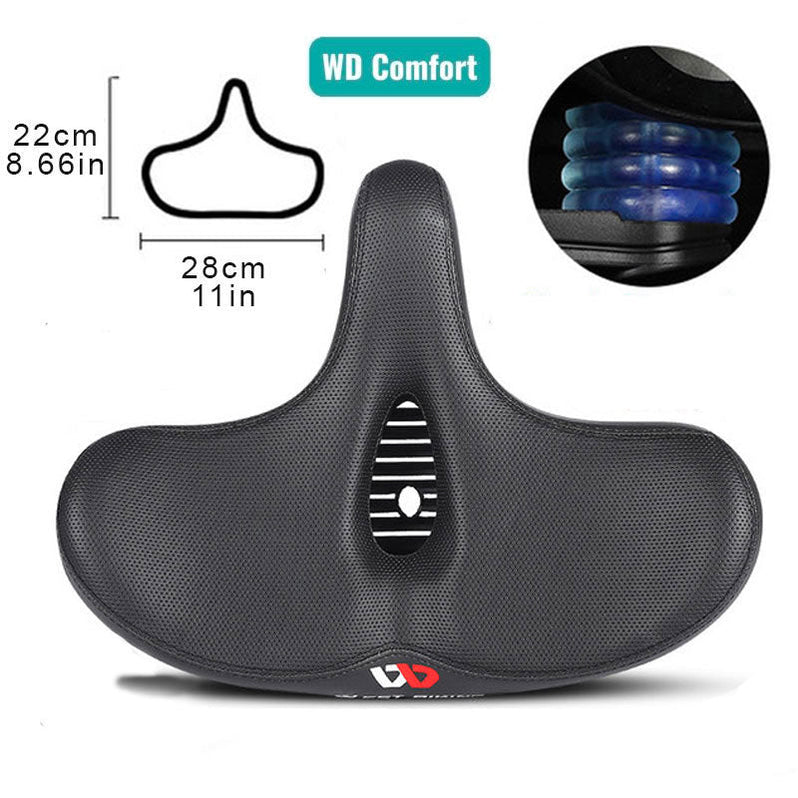 Comfortable Ergonomic Bicycle Saddle - Extra Wide Padded Seat | ventumra