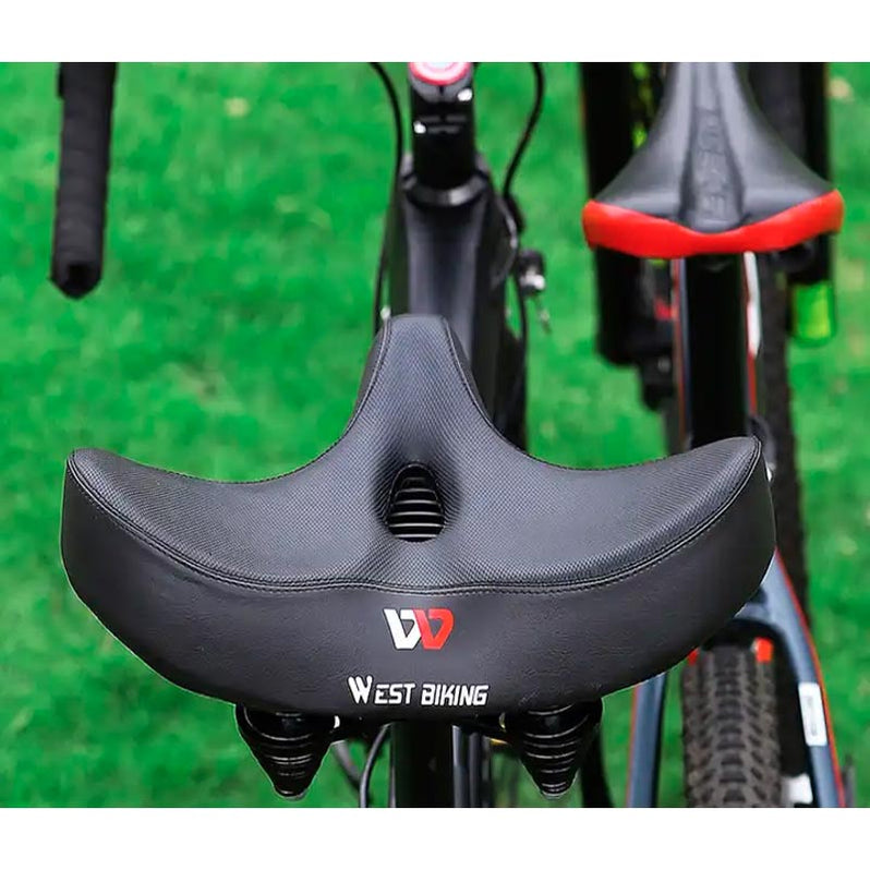 Comfortable Ergonomic Bicycle Saddle - Extra Wide Padded Seat | ventumra