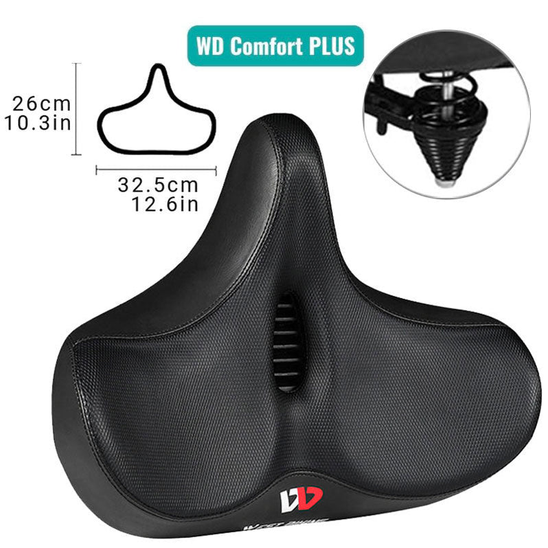 Comfortable Ergonomic Bicycle Saddle - Extra Wide Padded Seat | ventumra