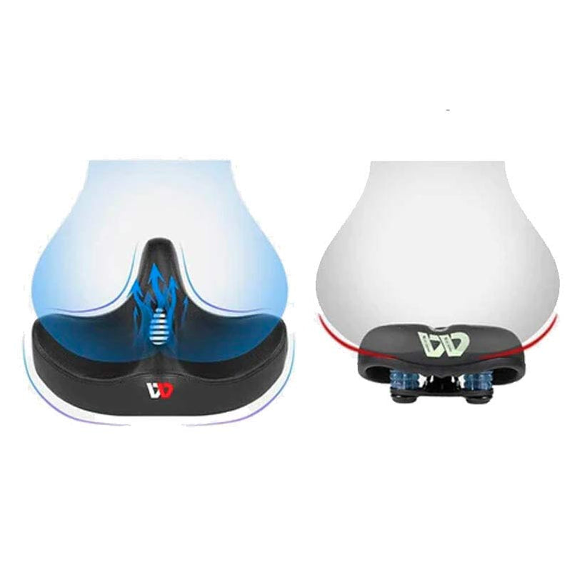 Comfortable Ergonomic Bicycle Saddle - Extra Wide Padded Seat | ventumra